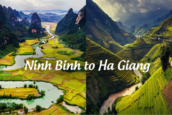 Scenic travel from Ninh Binh to Ha Giang mountain scenery